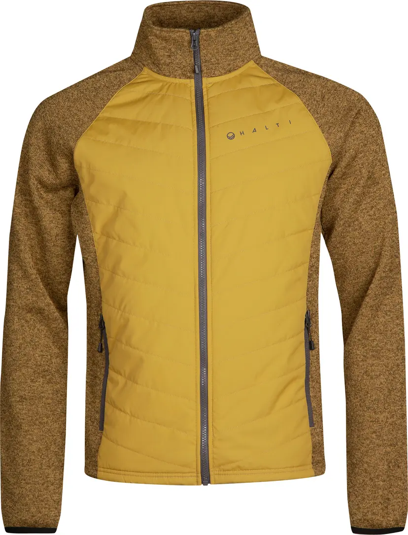 Halti Halti Men's Streams Hybrid Knit Layer Jacket Dried Tobacco Yellow Melange