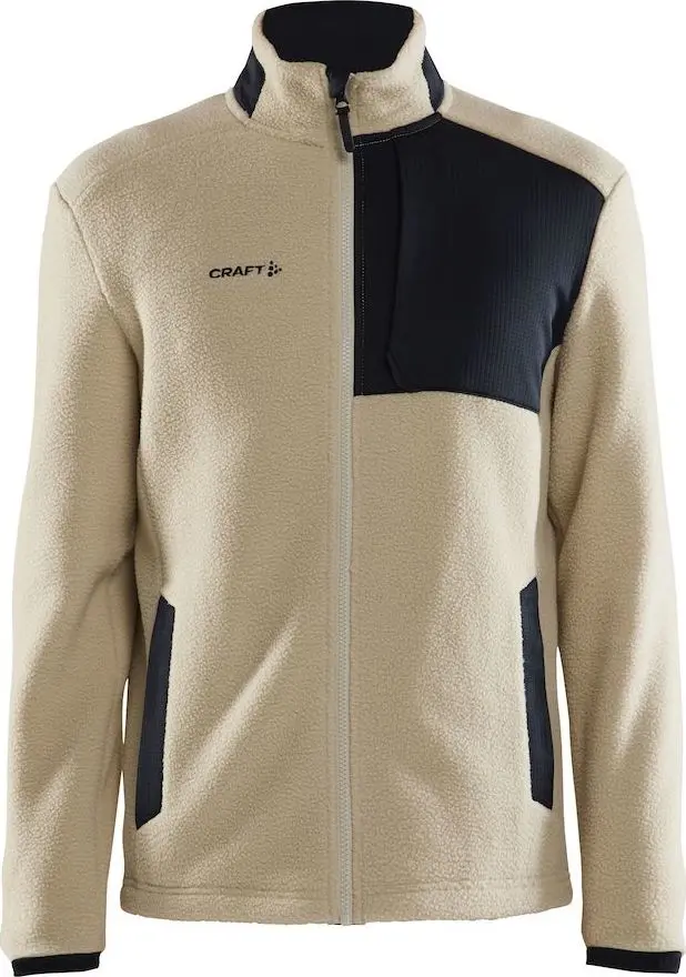 Craft Craft Men's Adv Explore Pile Fleece Jacket Ecru/Black