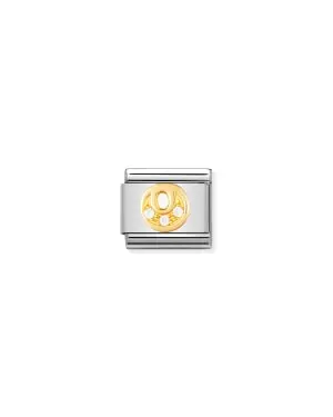 Nomination Cubic Zirconia Letter O Gold