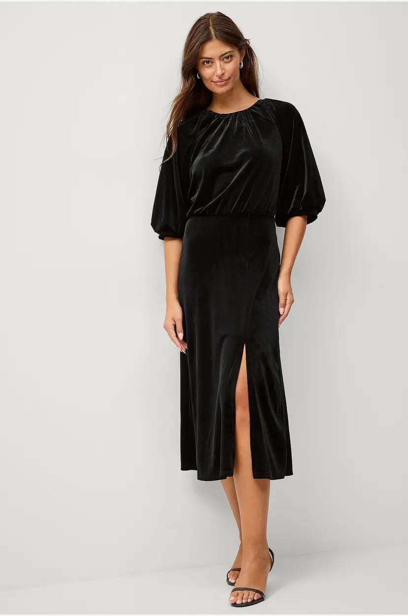 Ellos Collection Kjole i velour - Svart