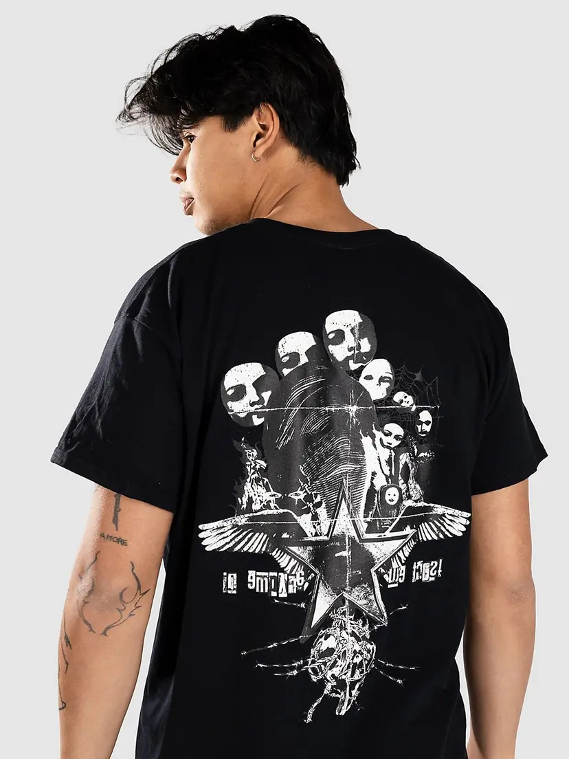 Empyre Empyre Dark Punk Collage T-skjorte svart
