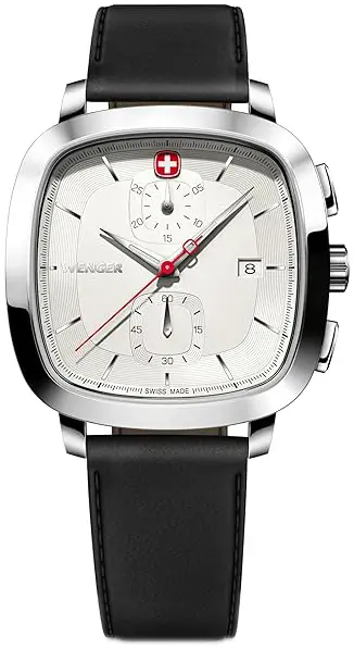 Wenger Wenger Herreklokke 01.1933.104 Vintage Hvit/Lær