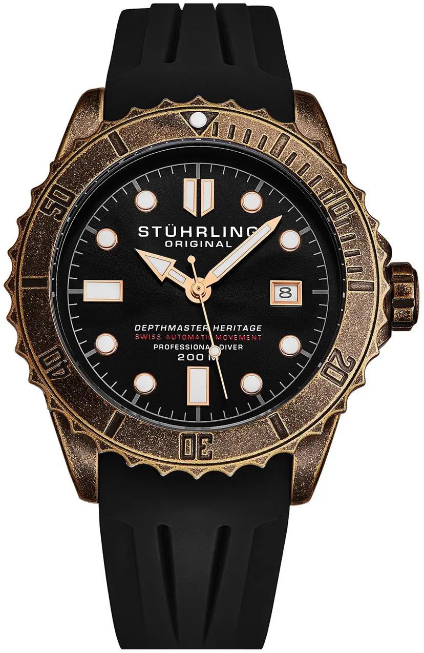 Stührling Original Stührling Original Herreklokke 1003.01 Depthmaster Heritage
