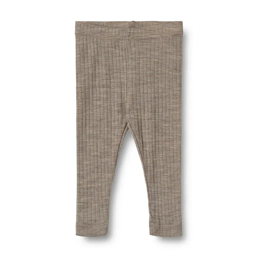 Wheat Wheat Baby Ull Silke Leggings Agi Khaki Melange (74 / 9 mnd)
