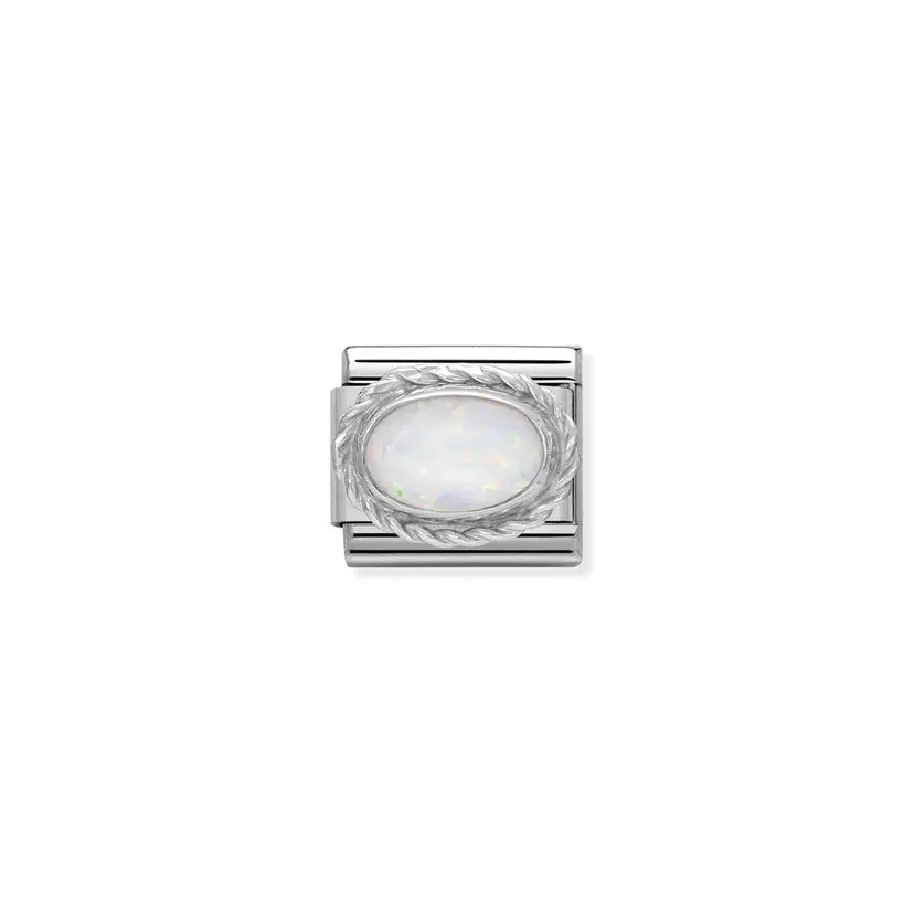 Nomination White Opal Stone Silver