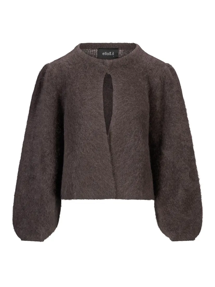 ella&il Amelia Chunky Cardigan Dark Brown - S