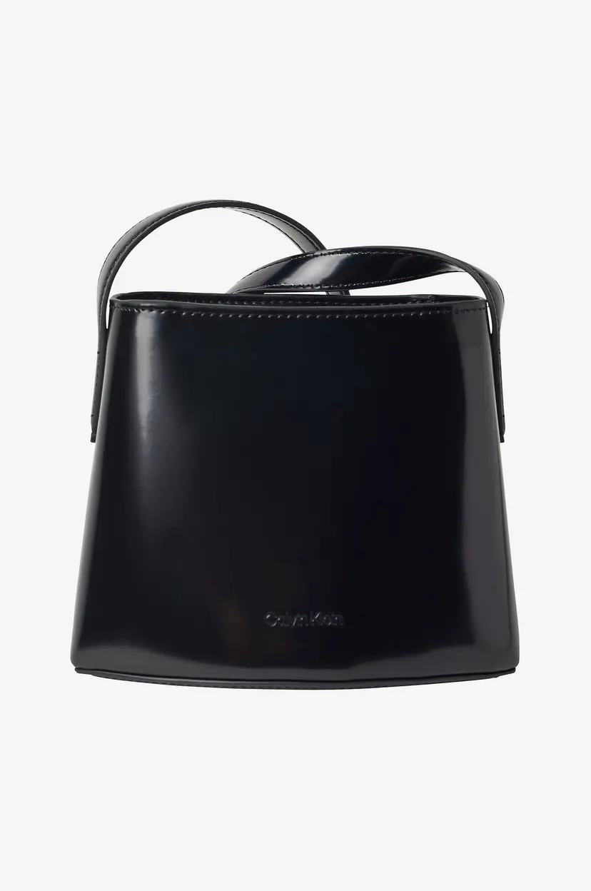 Calvin Klein Vesken Refined Sculpt Mini Bag_shiny - Svart