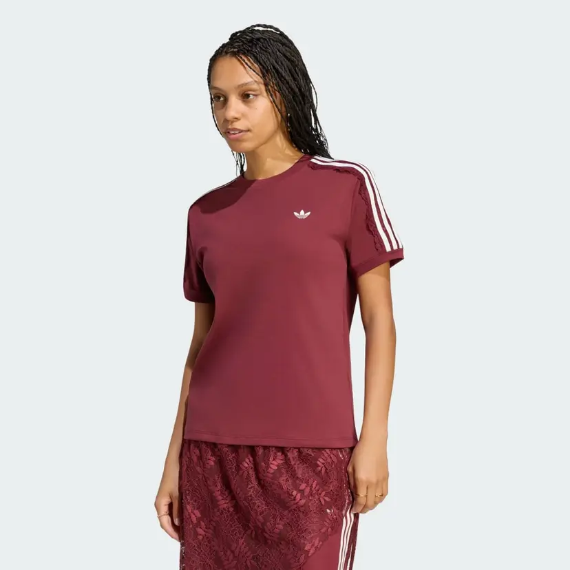 Adidas LACE 3 STRIPES T-SKJORTE