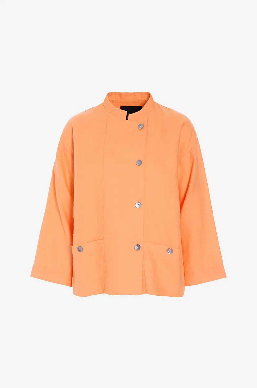 Bitte Kai Rand Lin jakke Lazy Linen - Orange