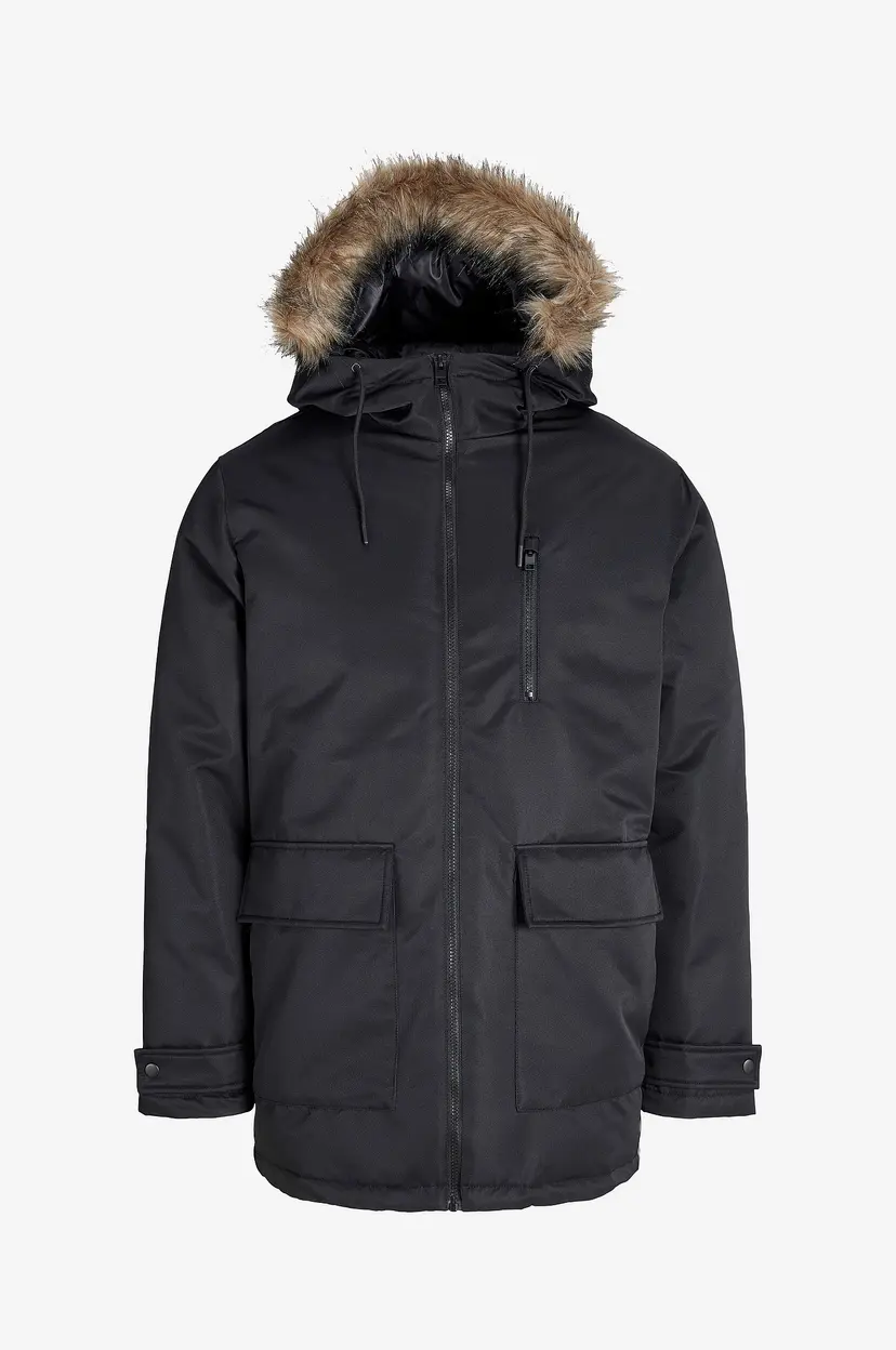 Jack & Jones Parka jjCharlie Detachable Faux Fur - Svart