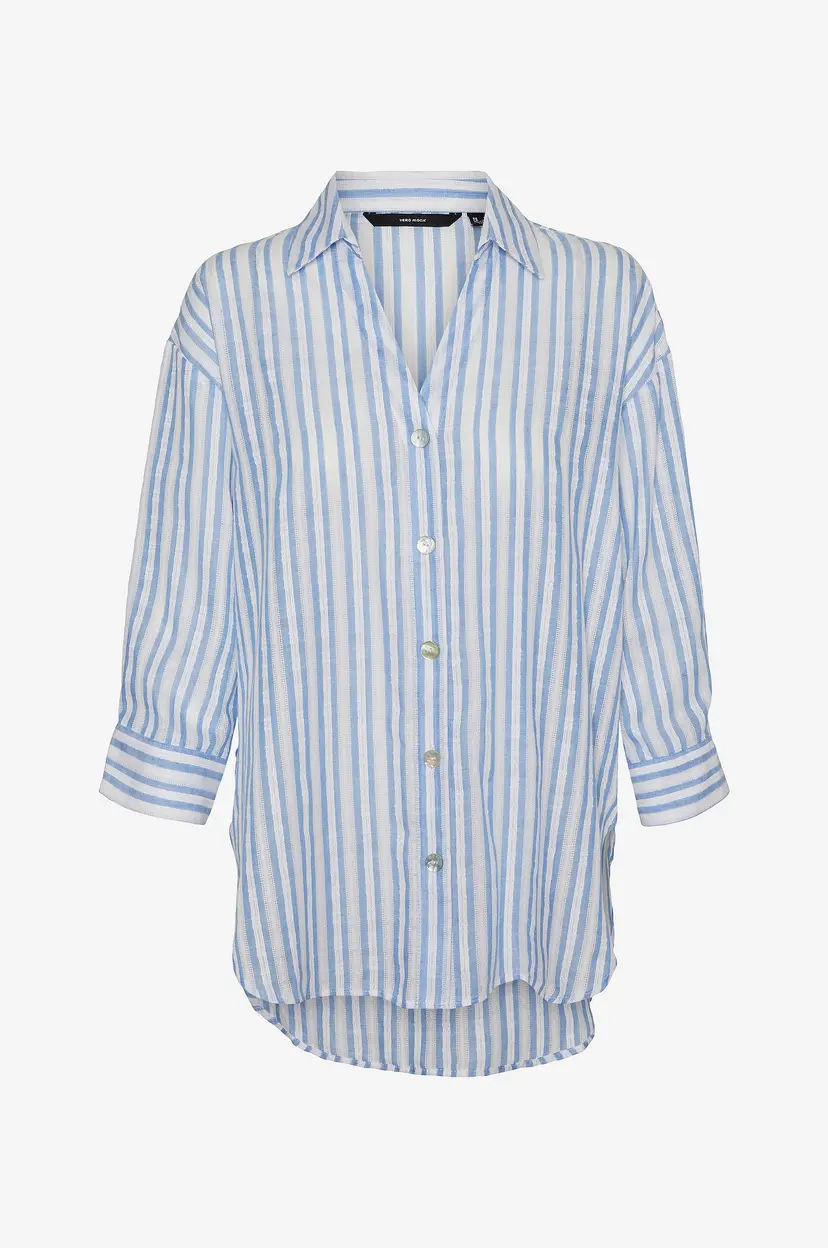 Vero Moda Skjorte Vmollie 34 Shirt Wvn - Blå