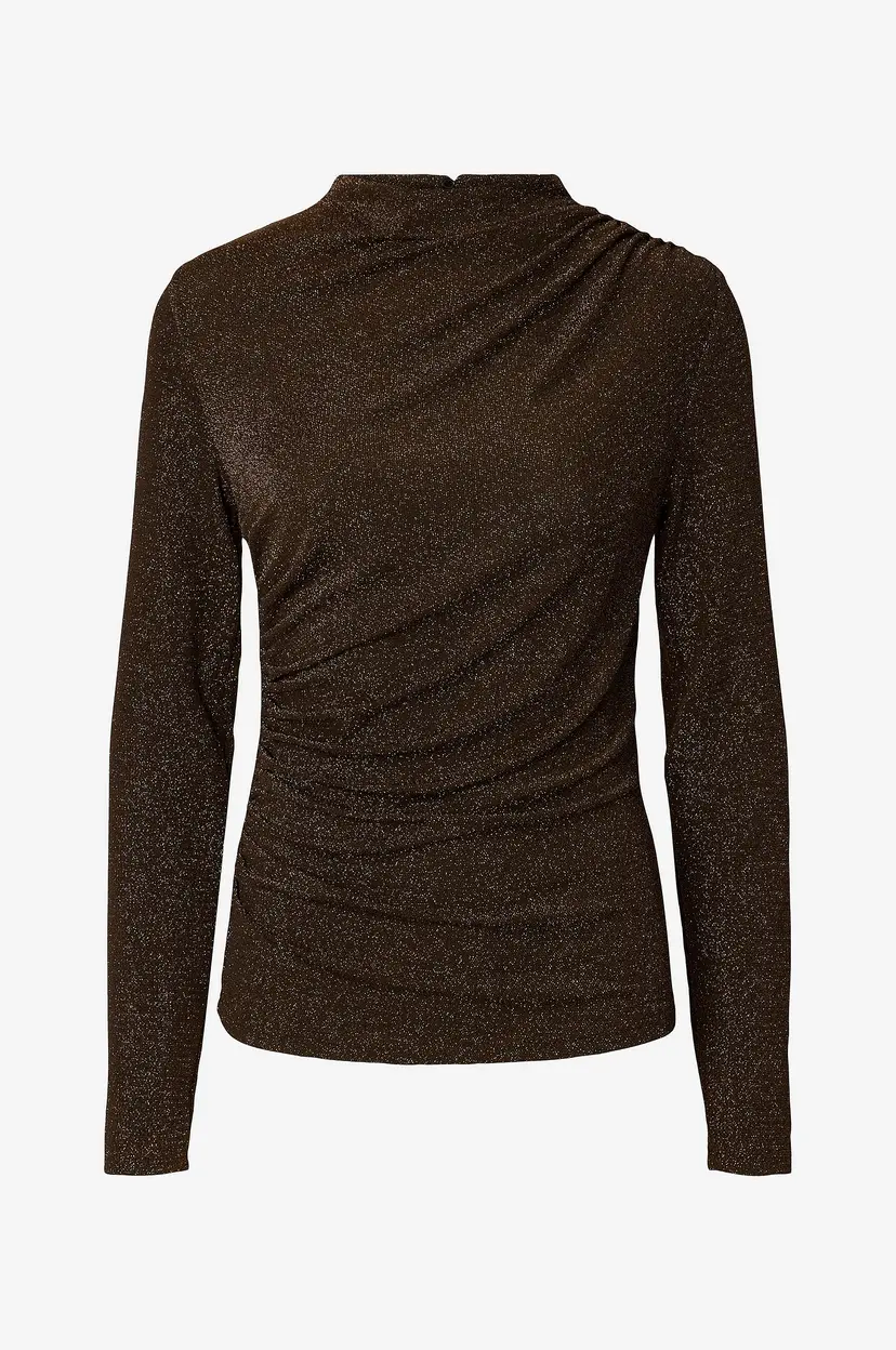 Selected Women Bluse Slwnori Ls Top - Brun