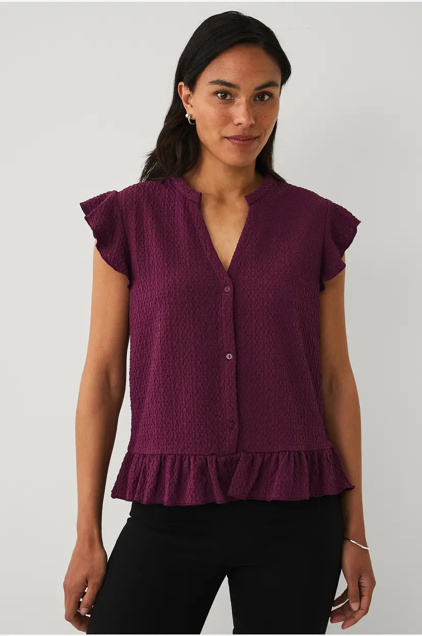 Ellos Collection Jerseybluse - Lilla
