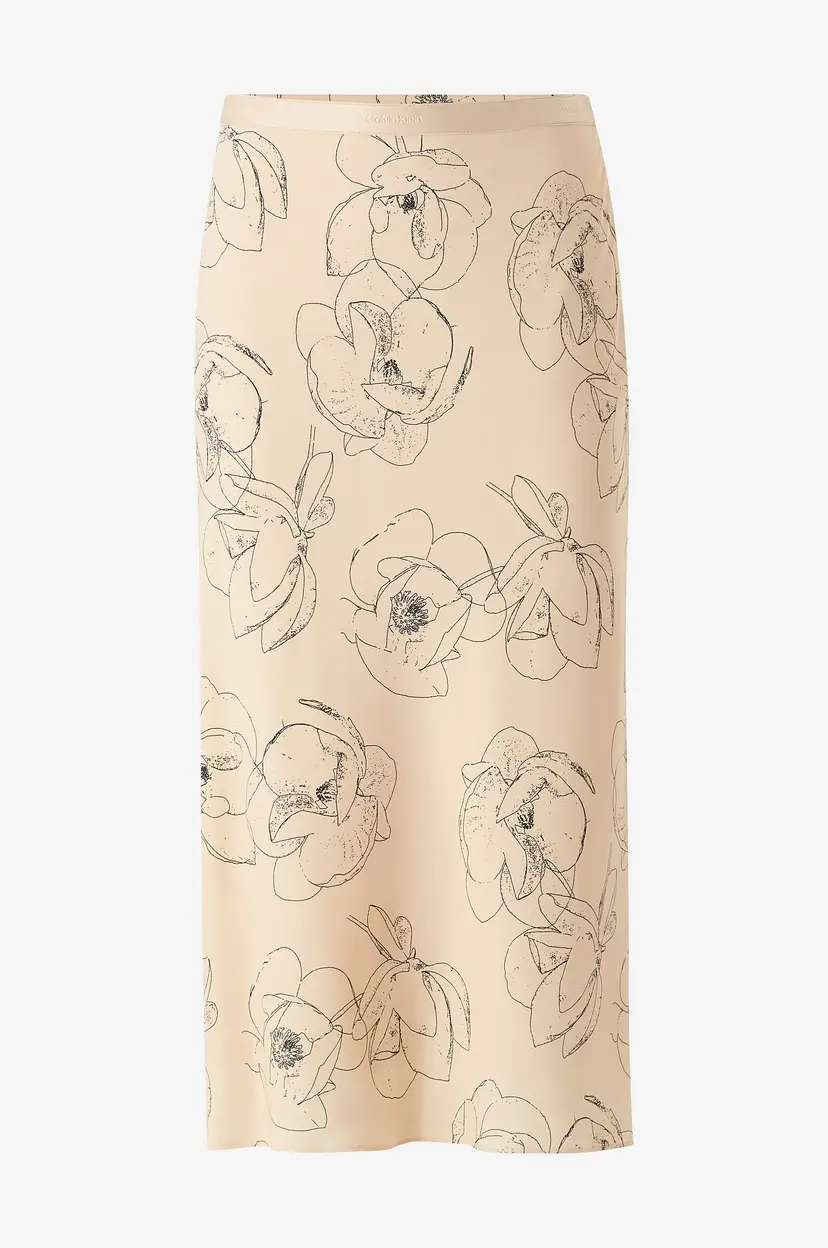 Calvin Klein Skjørt Recycled Cdc Bias Cut Midi Skirt - Beige