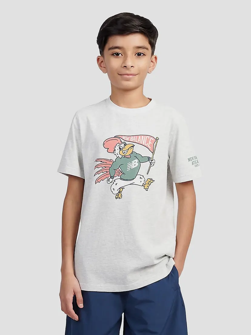 New Balance New Balance Mascot Athletics Kids T-skjorte grå