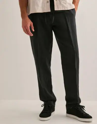 Selected Men Selected Men SLH196-Straight Leroy Sun Pant Noos Linbukser Svart