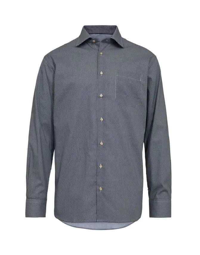 Black Blue Regular fit l/s shirt