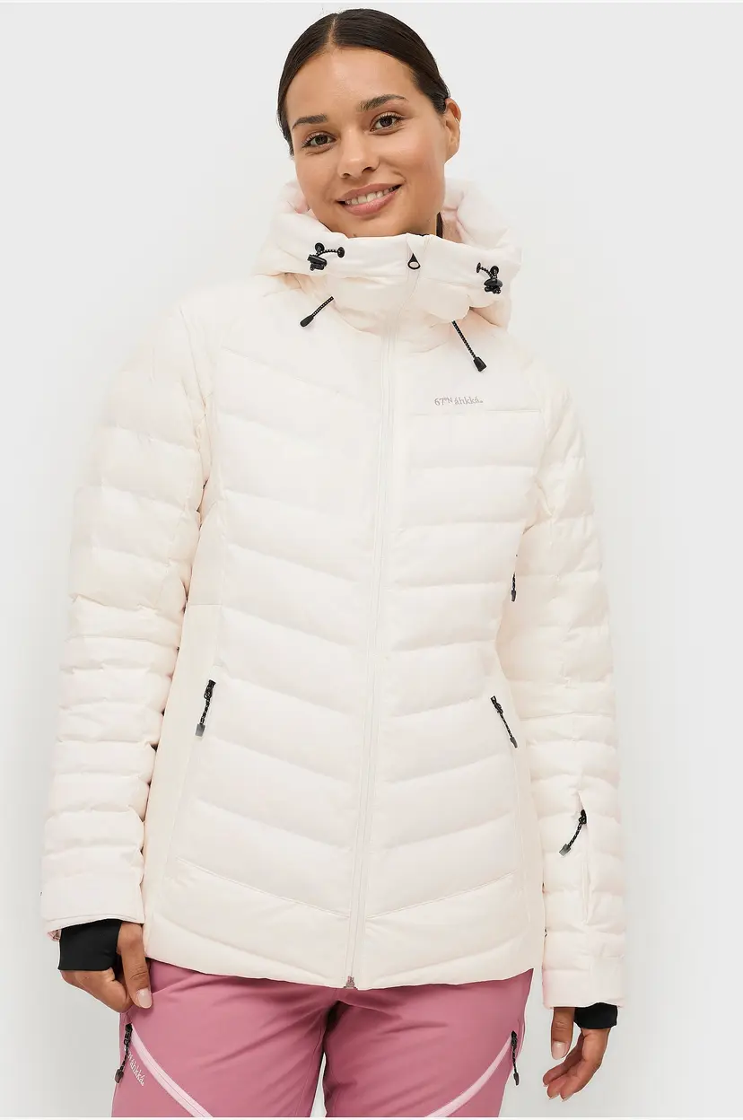 Áhkká Skijakke Quilted Ski Jacket - Natur