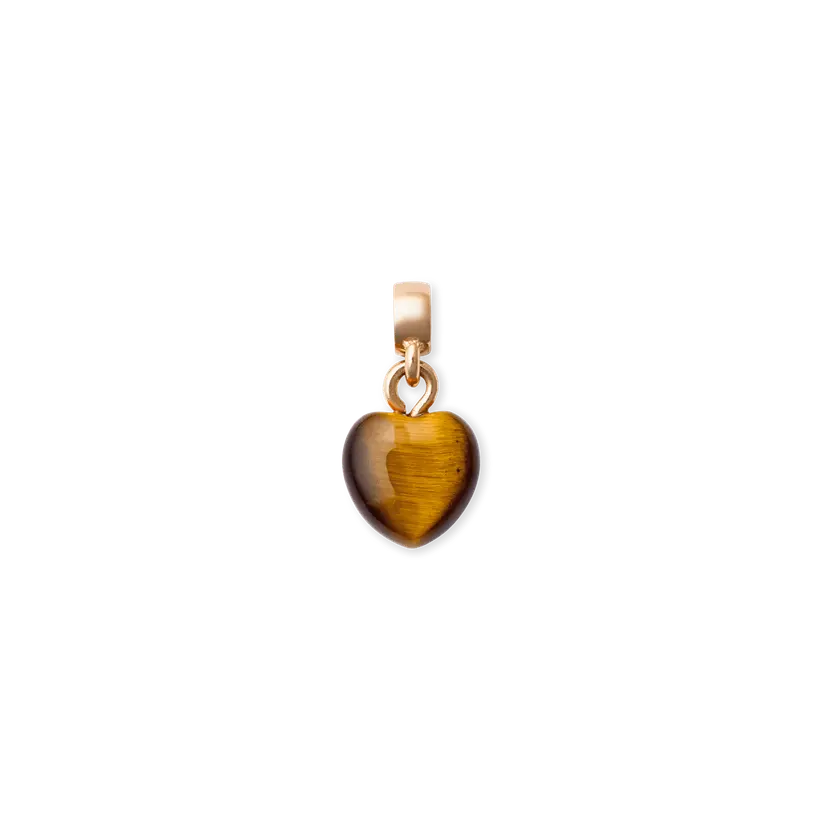 Daniel Wellington Rose Gold Charm Tiger Eye Heart | DW