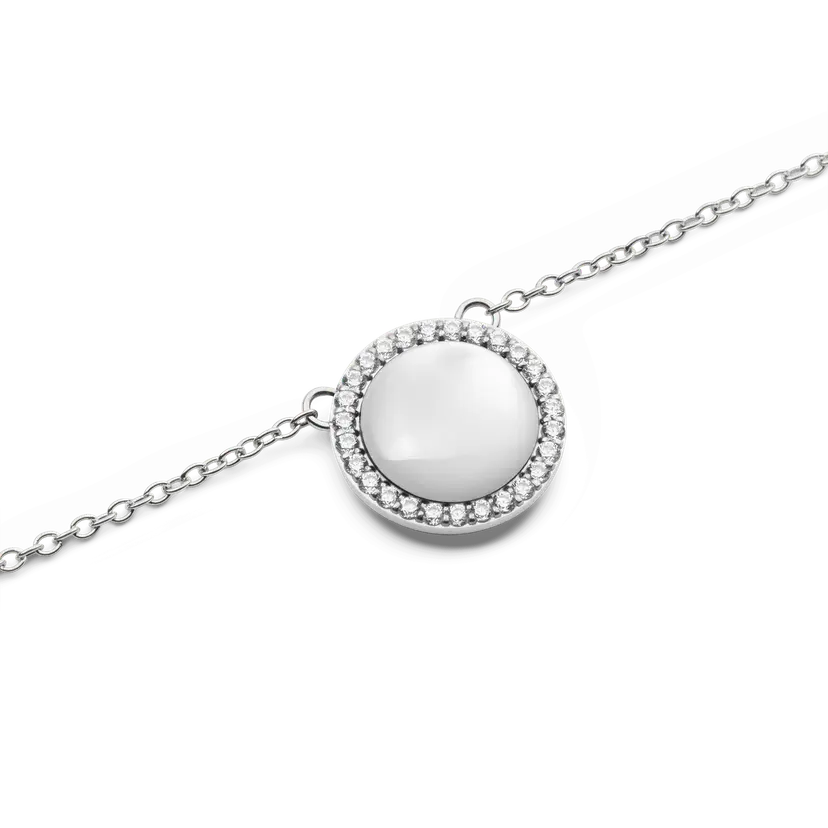 Daniel Wellington Silver Necklace Audrey Mother Of Pearl | DW