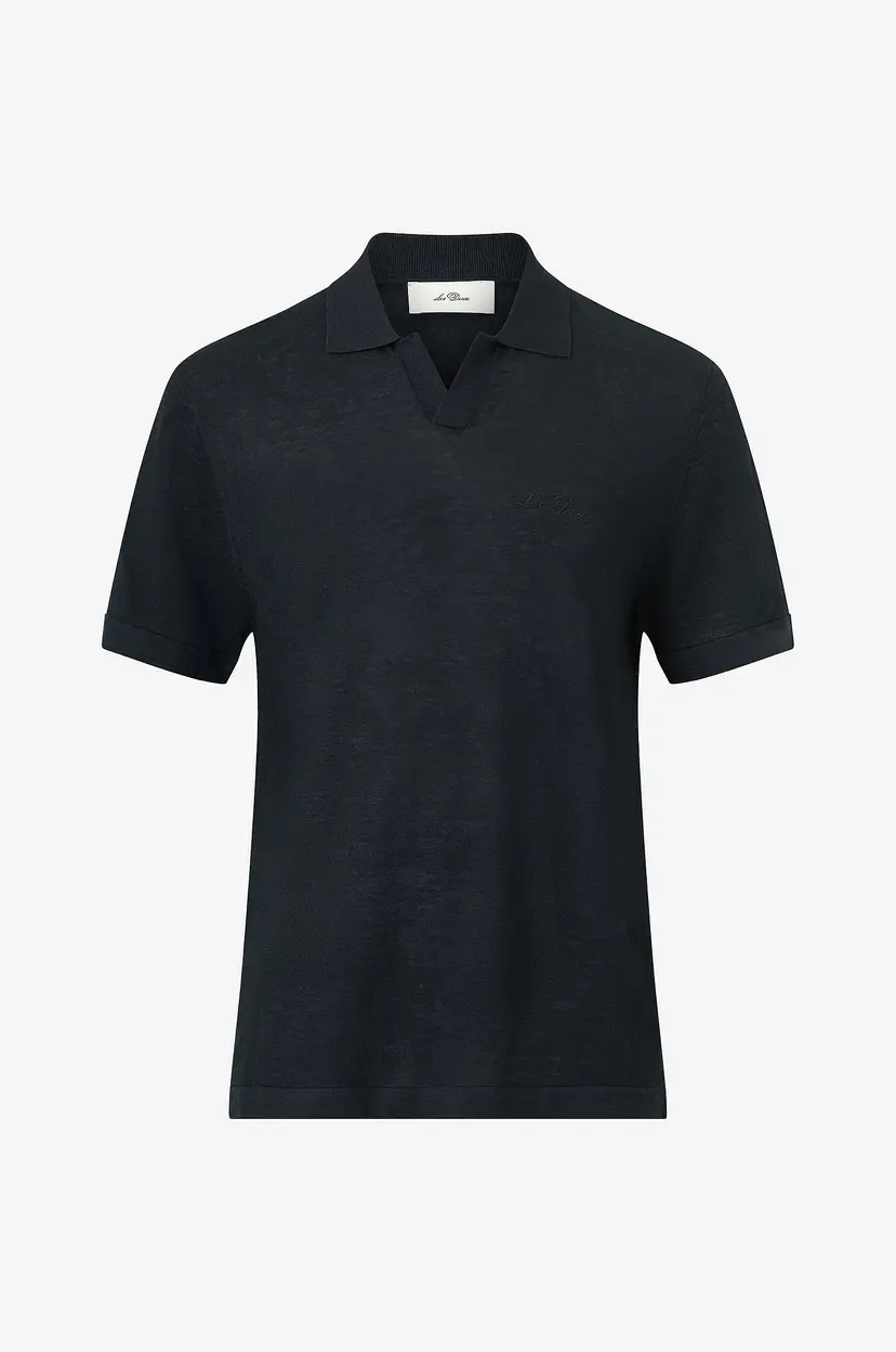 Les Deux Pologenser Emmanuel Knit Polo - Svart
