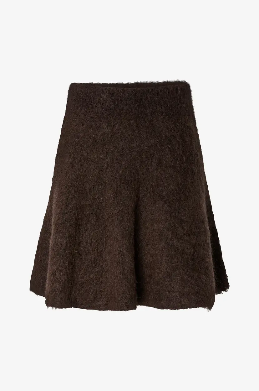 Y.A.S Skjørt yasTilde HW Mohair Blend Knit Skirt - Grå