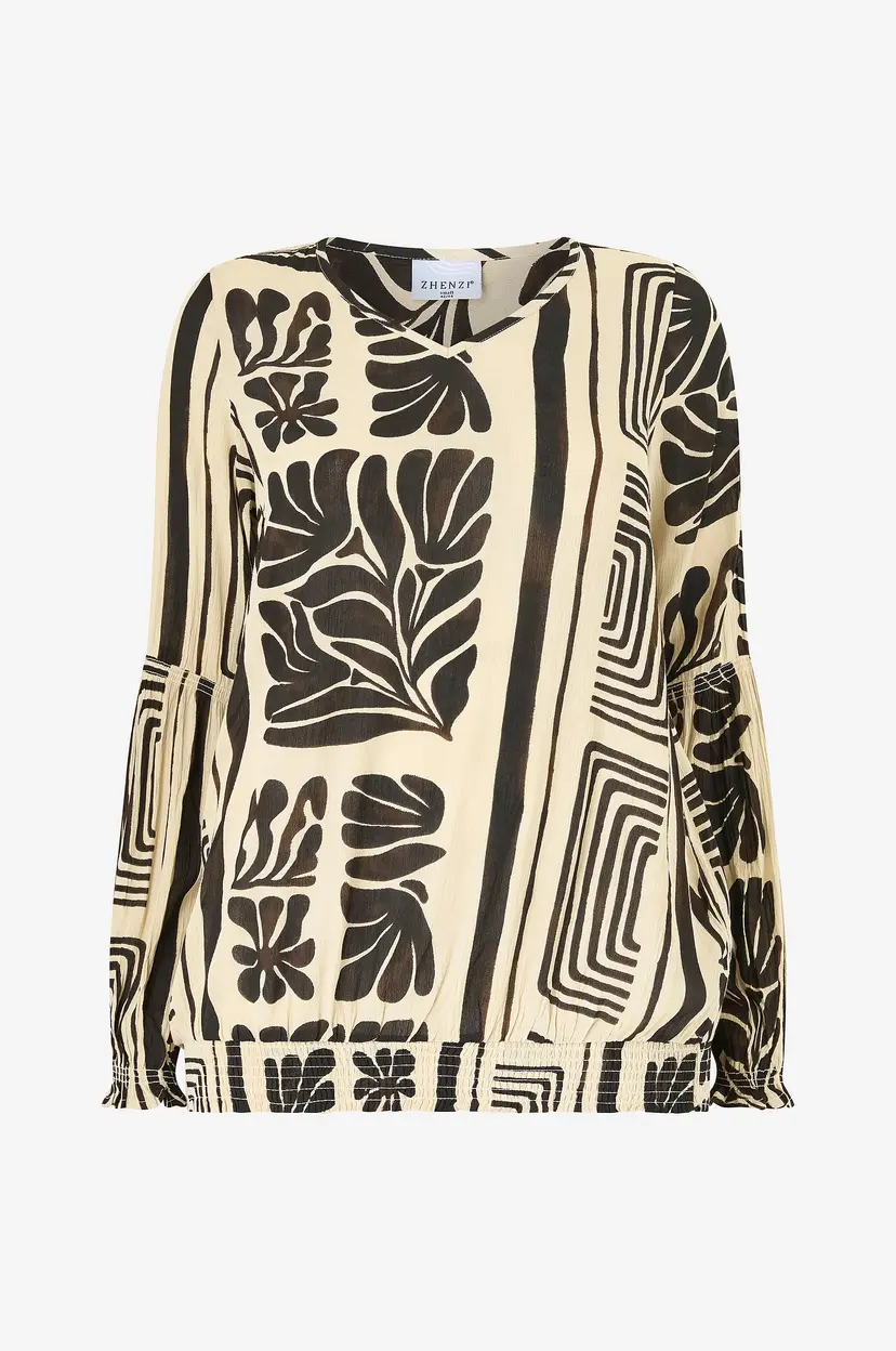 Zhenzi Bluse Zh-orah 931 L/S - Brun