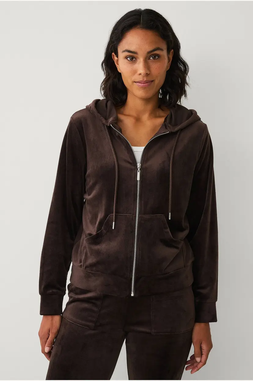 Ellos Collection Hettegenser i velur - Brun
