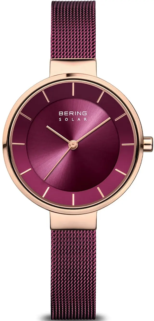 BERING Bering Dameklokke 14631-969 Solar Lilla/Stål Ø31 mm