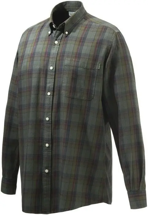 Beretta Beretta Wood Button Down Shirt Green & Red