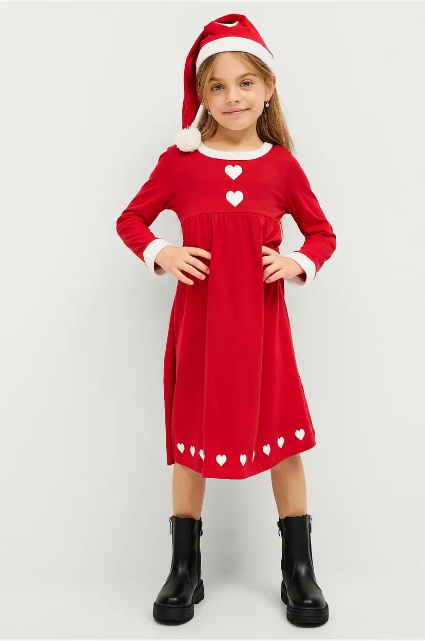 Ellos Collection Julenissekjole Santa Dress - Rød