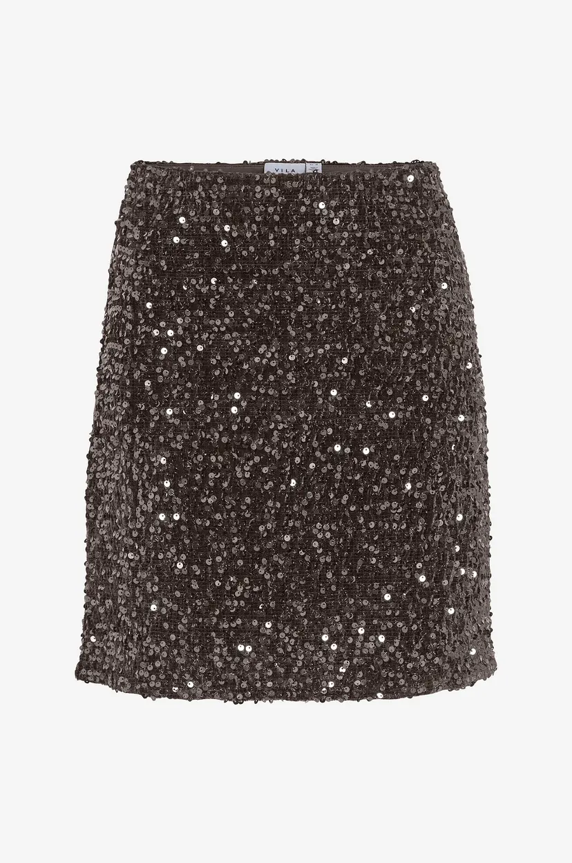 Vila Skjørt viBelieve Short Sequins - Brun