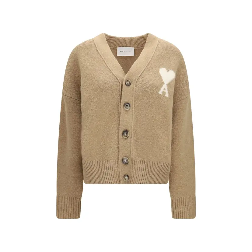 Ami Paris Ami Paris Cardigans – Beige