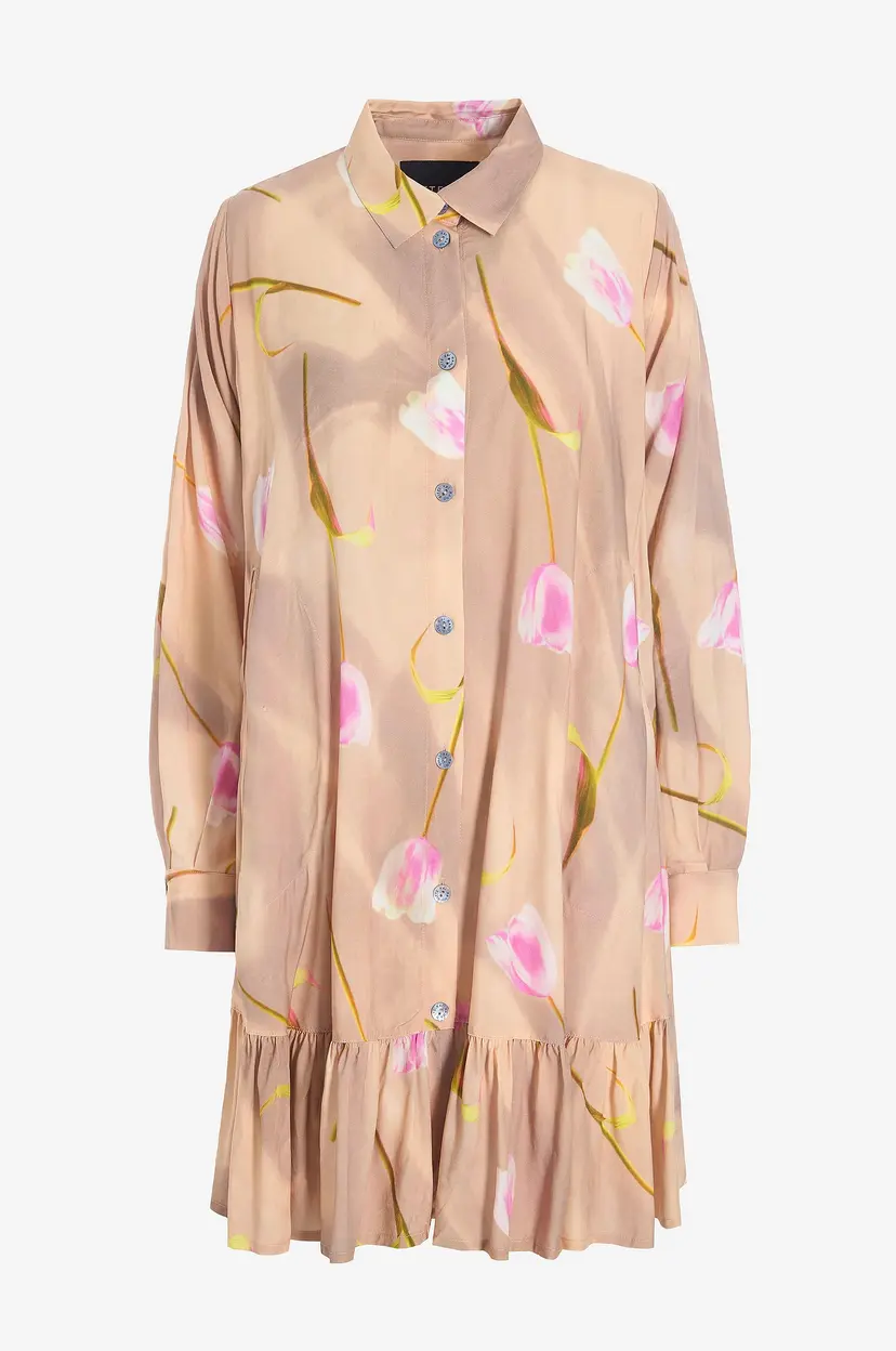 Bitte Kai Rand Skjortekjole Haru Flounce Dress - Beige