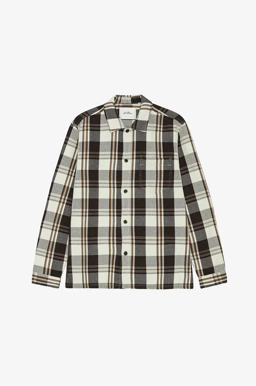 Les Deux Overtreksskjorte Structured Check Overshirt - Beige