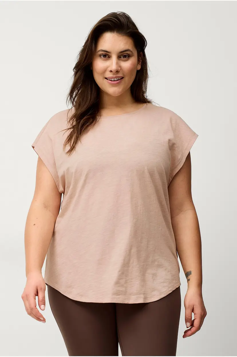 Ellos STUDIO Treningstopp Square Tee Soft - Rosa