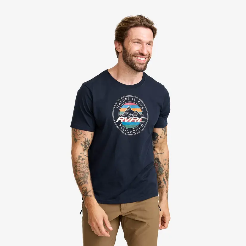 RevolutionRace Easy Graphic T-shirt Herre Deep Navy