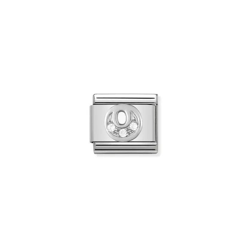 Nomination Letter O Cubic Zirconia Silver