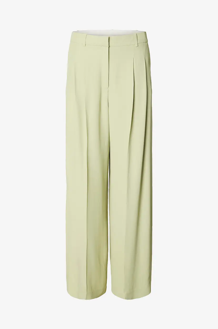 Selected Women Bukser slfExtra Wide Ellie HW Pant - Beige