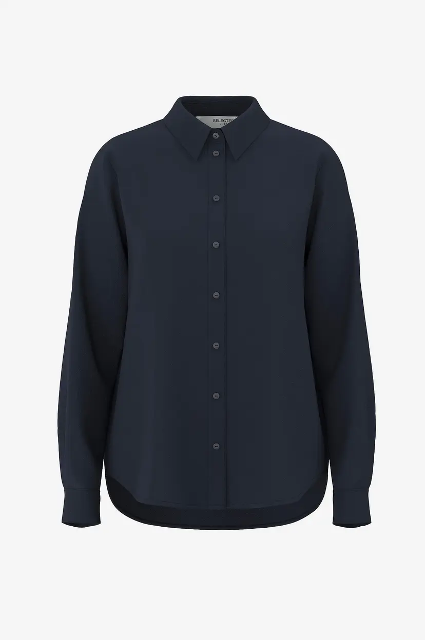 Selected Women Skjorte slfViva LS Shirt - Blå