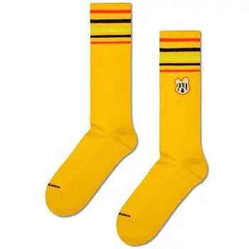 Happy Socks Happy socks Strømper 2P Bear With Me Crew Sock Gul Mønster modal Str 36/40