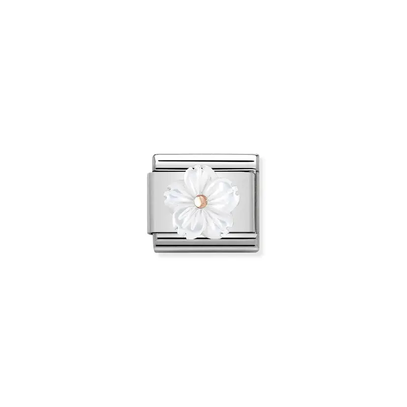 Nomination Flower Mother Of Pearl Rose Gold