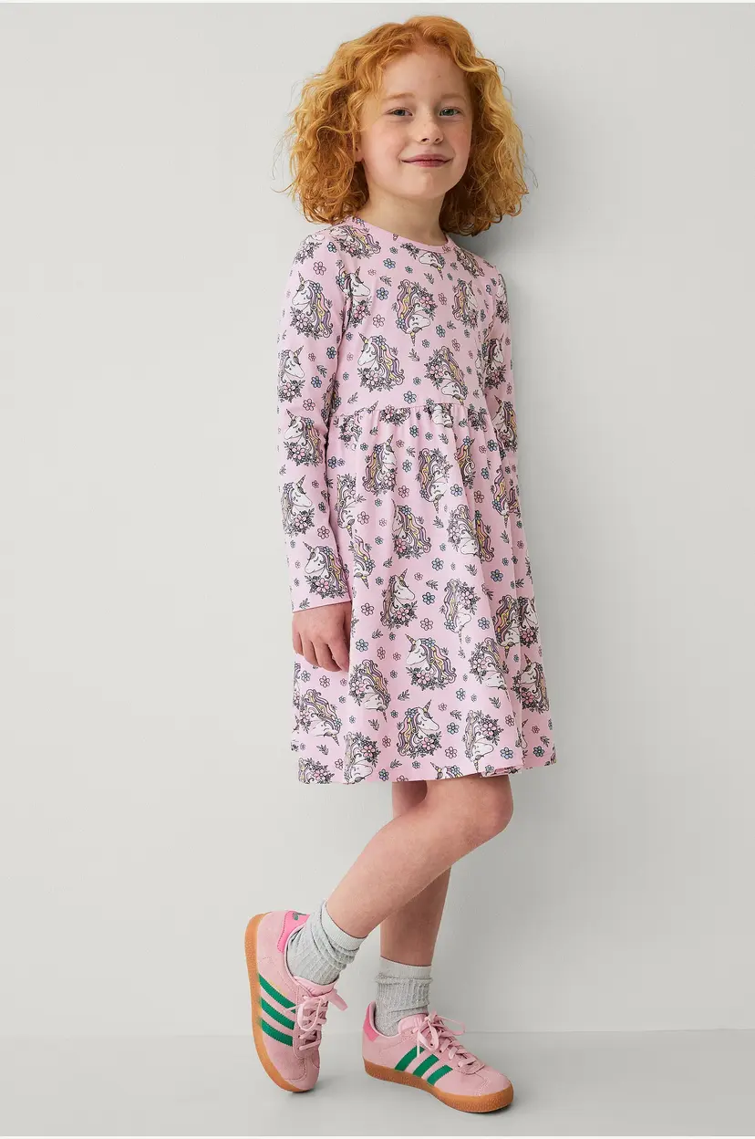 Ellos Collection Kjole i bomullsjersey - Rosa