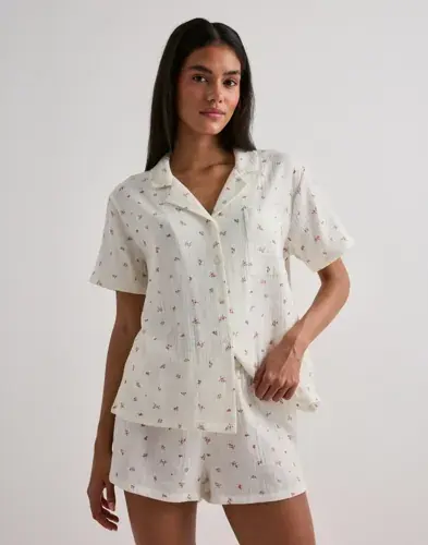 Hunkemöller Hunkemöller - Hvit - Kort Musselinblomst