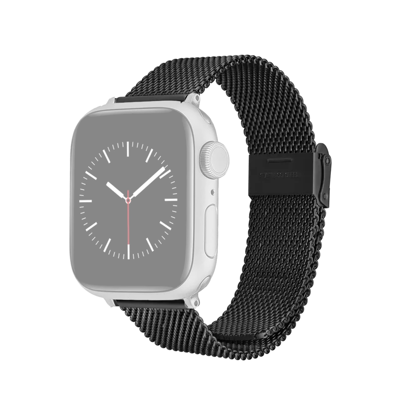 Daniel Wellington Black Smartwatch Strap Sandblasted Mesh | DW