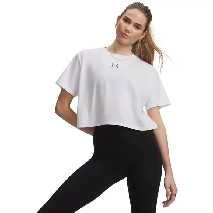 Under Armour UA Rival Boxy Tee Solid White