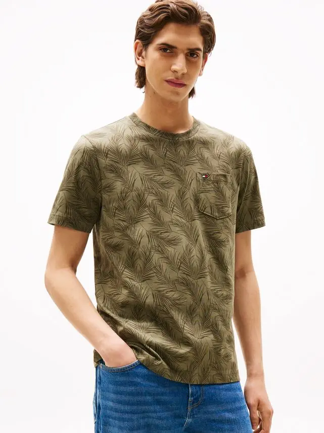 Tommy Hilfiger LEAF POCKET AOP TEE