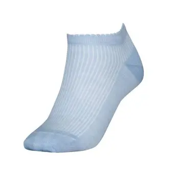 Tommy Hilfiger Tommy Hilfiger Strømper Women Premium Rib Sneaker Socks Lysblå Str 35/38 Dame
