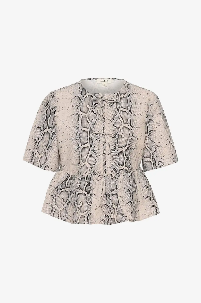 Soaked In Luxury Bluse slxAla Blouse SS - Grå