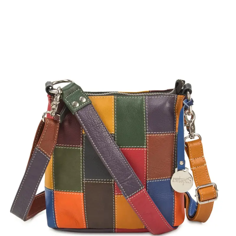 Octopus Denmark BEMÆRK: Kollektionsprøve. Style Olanda i smuk mørkt multifarvet læder. Superfed slingbag til skulder og crossbody